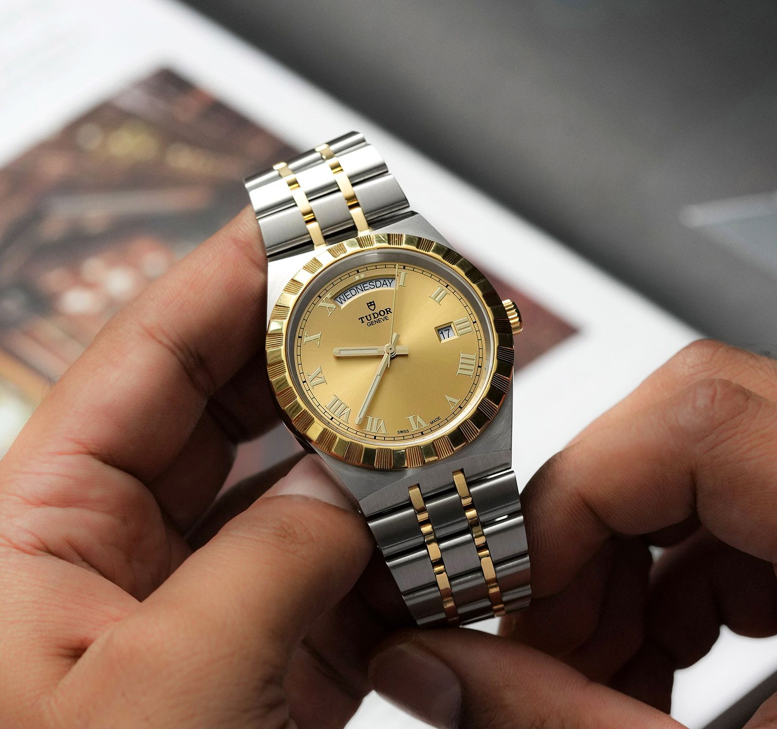 Pre-Owned Tudor Tudor Royal Men Watch in Champagne Colour Dial