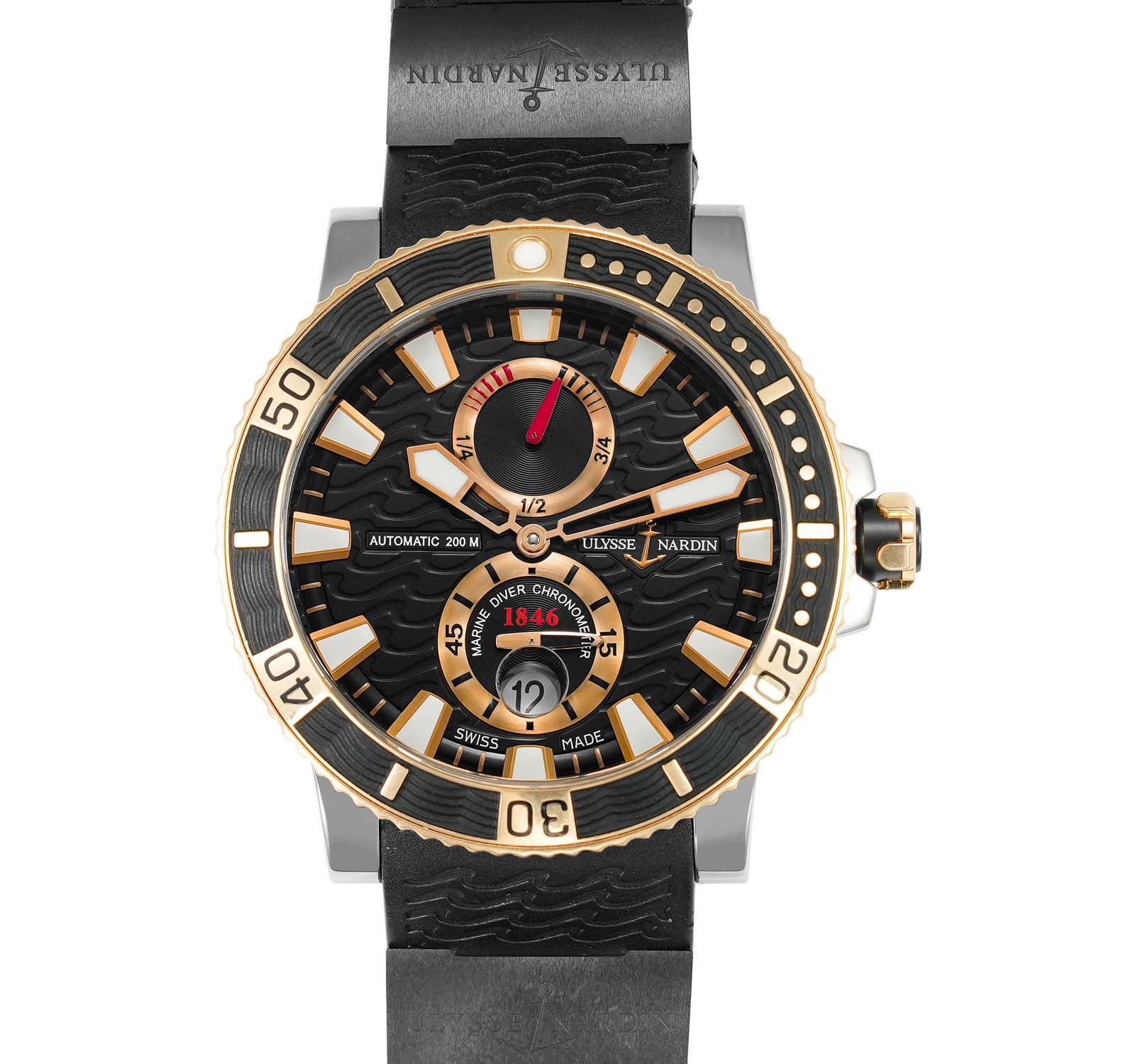 Pre-Owned Ulysse Nardin Marine Men Watch in Black Colour Dial