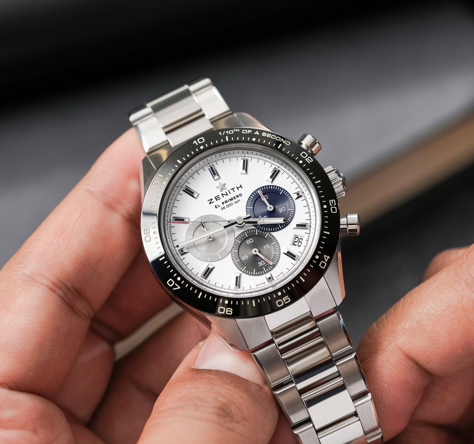 Pre-Owned Zenith Chronomaster Men Watch in White Colour Dial