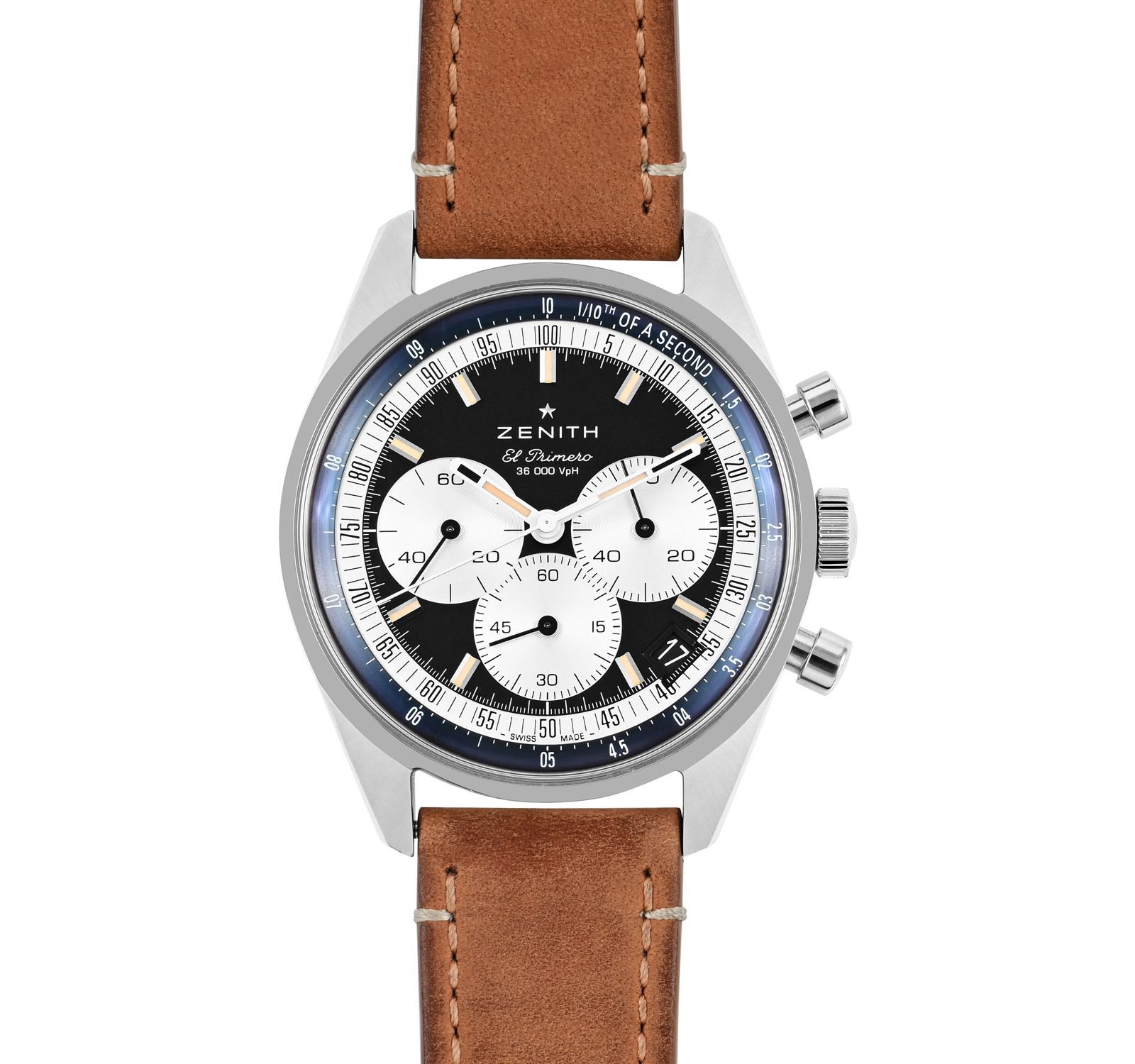 Pre-Owned Zenith Chronomaster Men Watch in Black & White