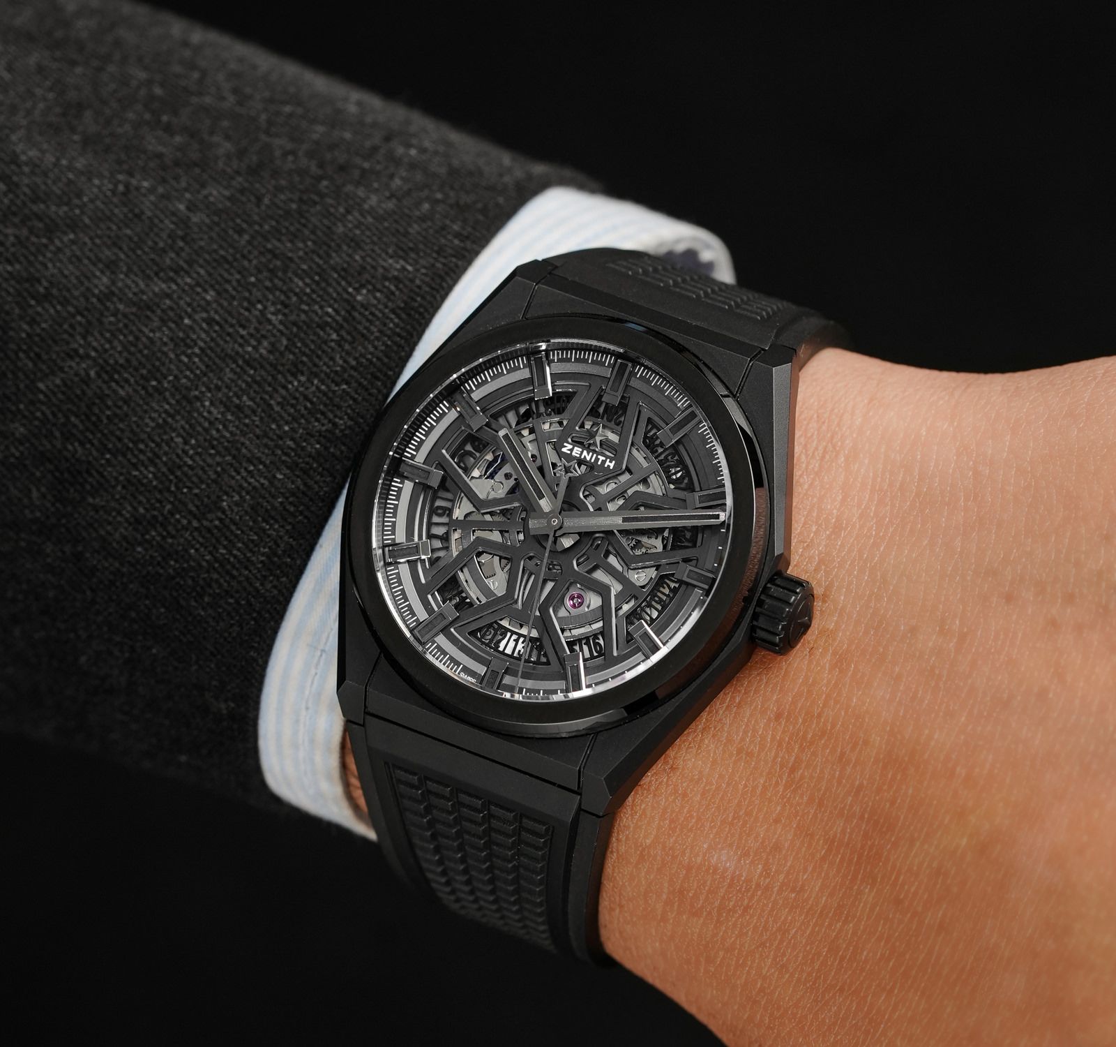Pre-Owned Zenith Defy Men Watch in Skeleton Colour Dial