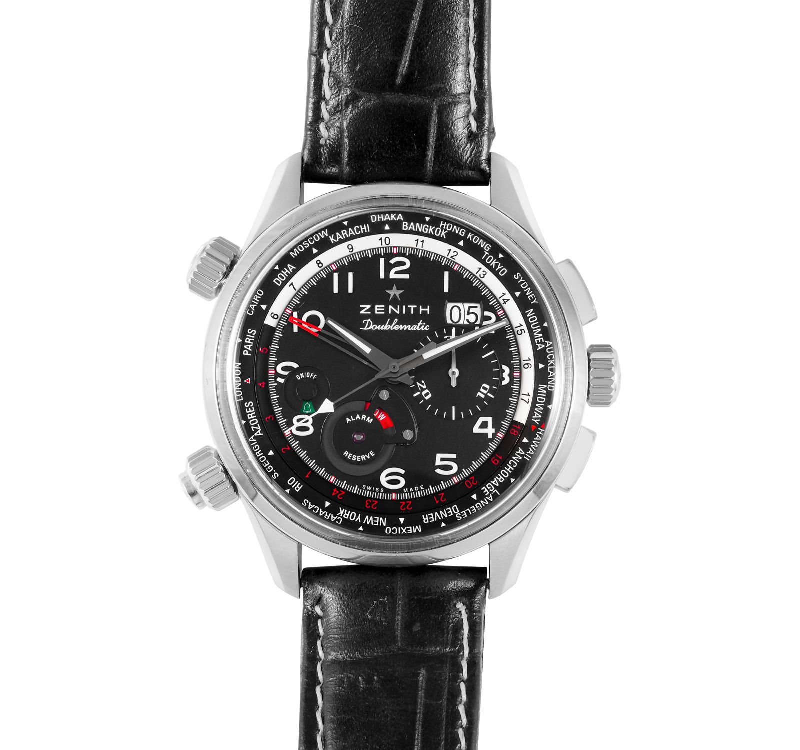 Pre-Owned Zenith Pilot Men Watch in Black Colour Dial