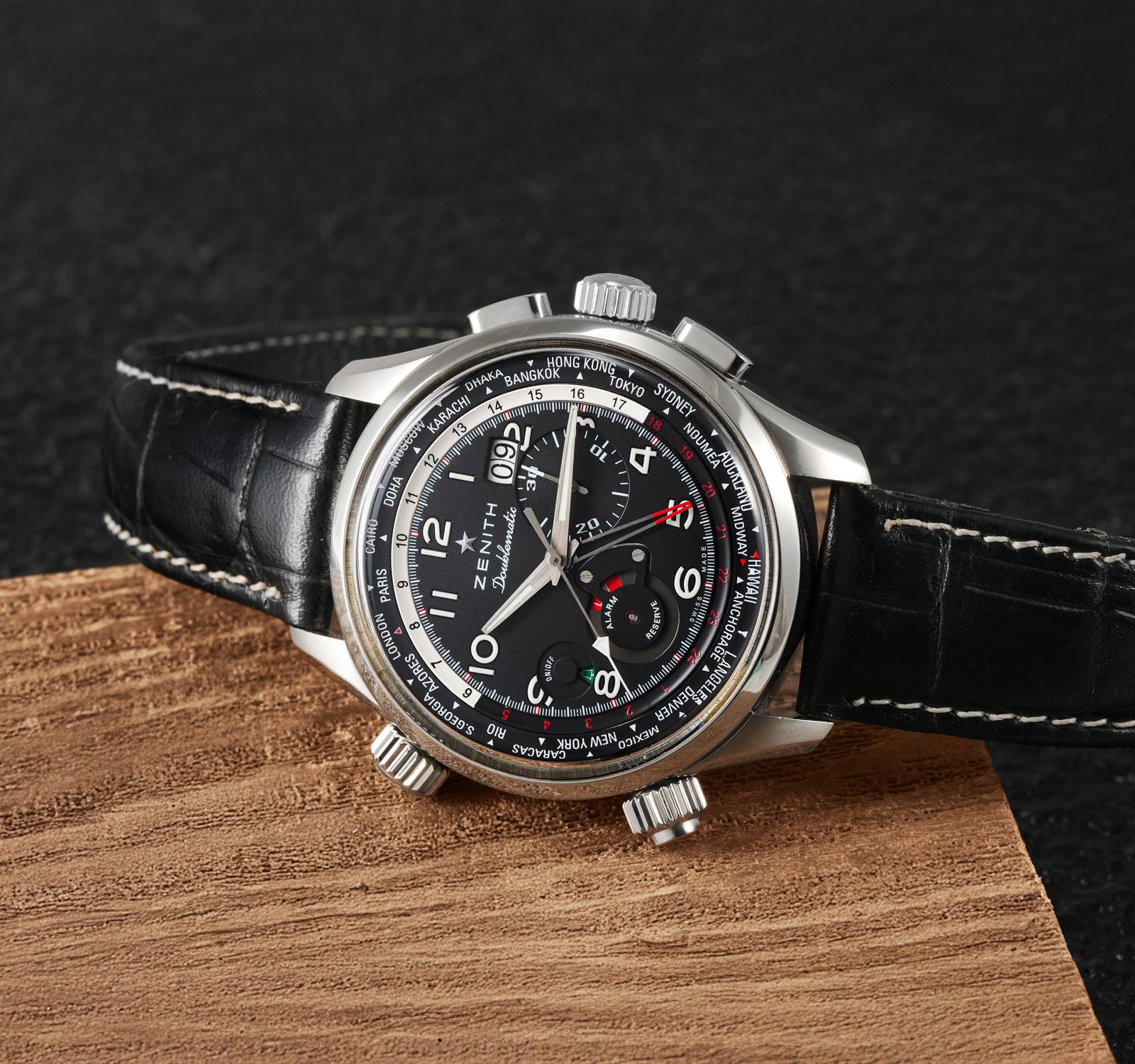 Pre-Owned Zenith Pilot Men Watch in Black Colour Dial
