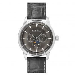 Louis Erard Watch Heritage Collection Moon Phase Grey Dial and Strap  14910AA03 