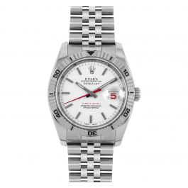 Pre-Owned Rolex Datejust Men Watch in White Colour Dial