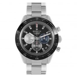 Pre-Owned Zenith Chronomaster Men Watch in Black Colour Dial