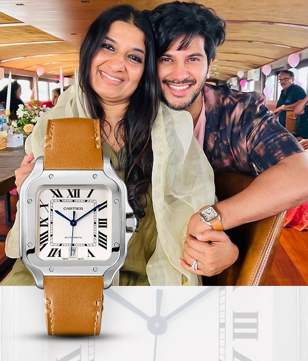 Dulquer Salmaan wearing Cartier Santos