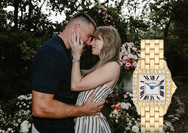 Taylor Swift’s Engagement Moment Perfectly Paired With Cartier Santos Demoiselle
