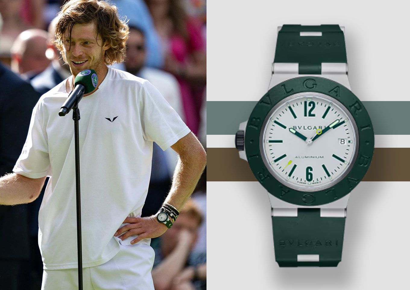 Andrey Rublev In Bulgari Aluminium Match Point Edition