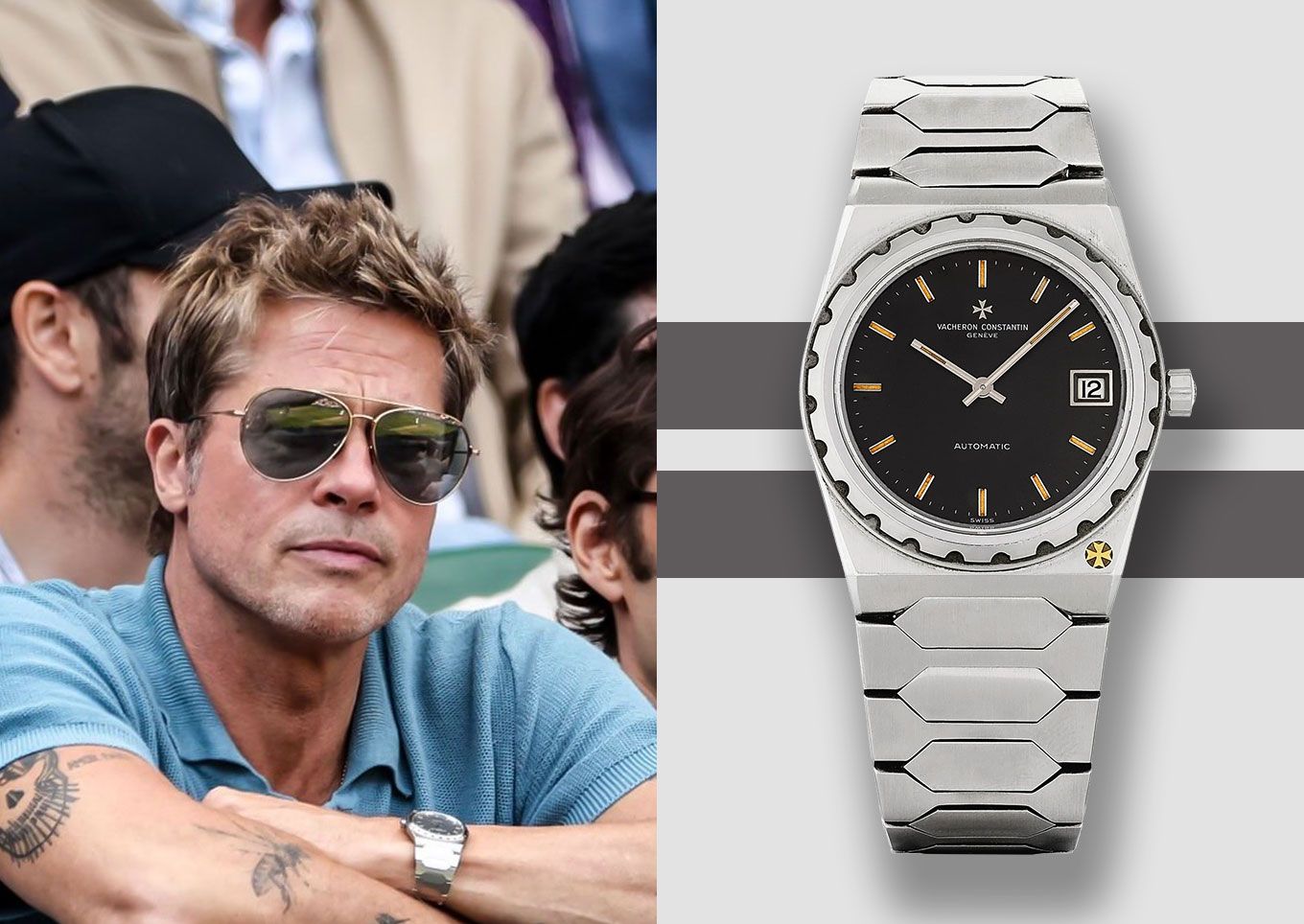 Brad Pitt in vintage Vacheron Constantin