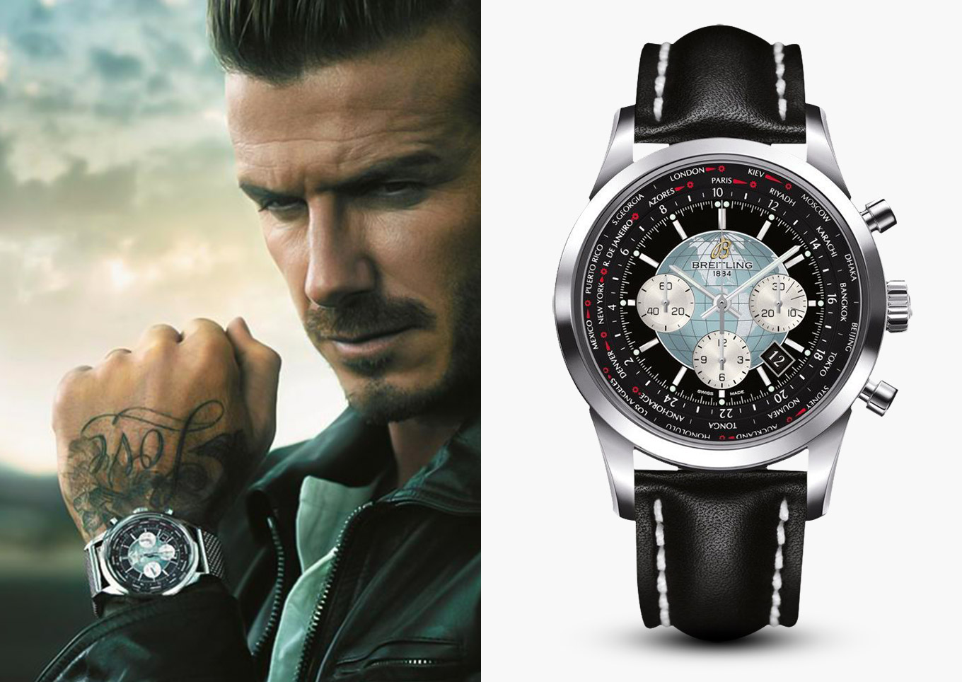 David Beckham in Breitling