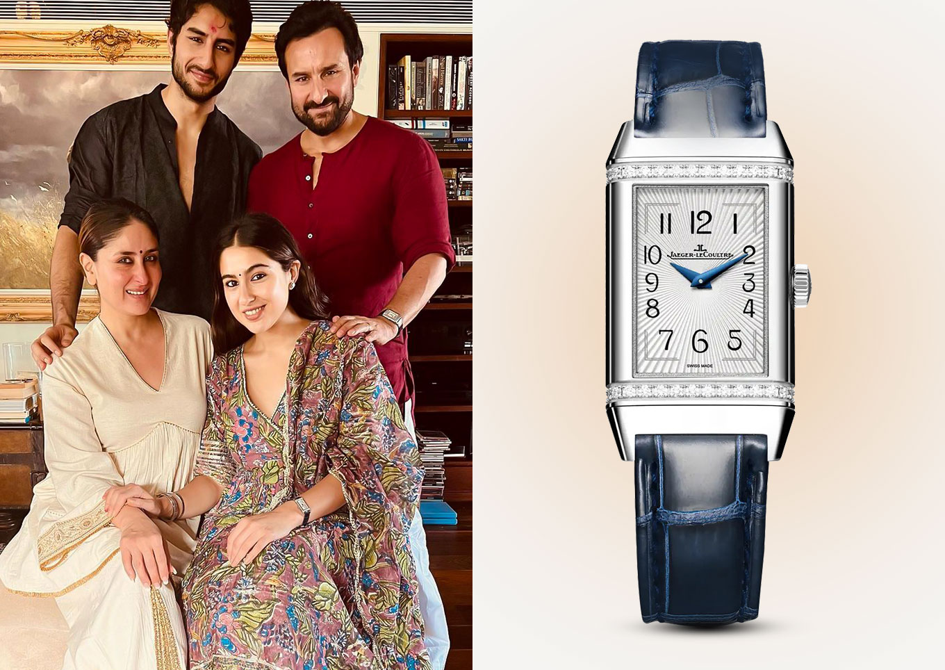 Sara Ali Khan wearing Jaeger-LeCoultre Reverso Classic Monoface