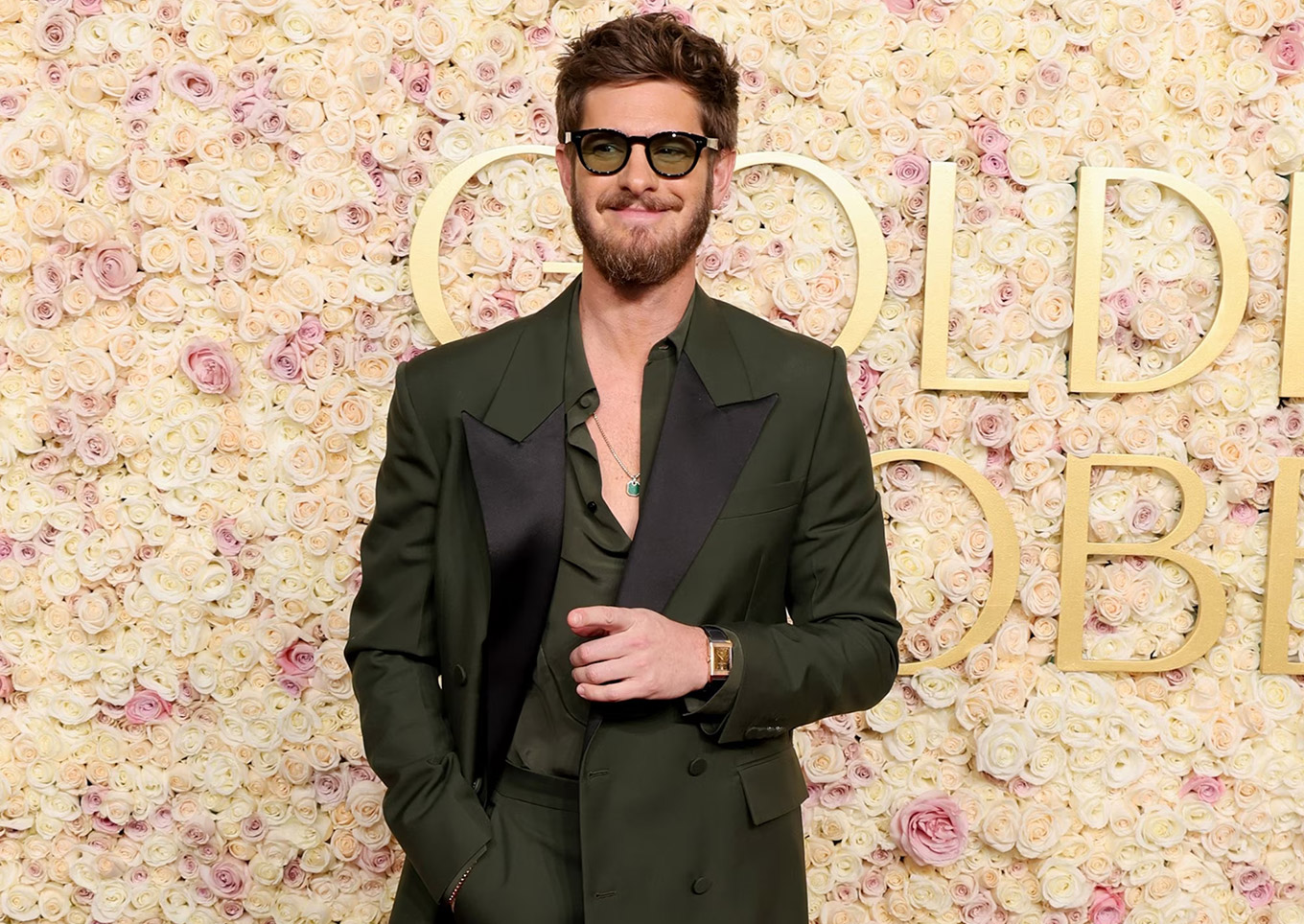 Andrew Garfield at the Golden Globes 2025