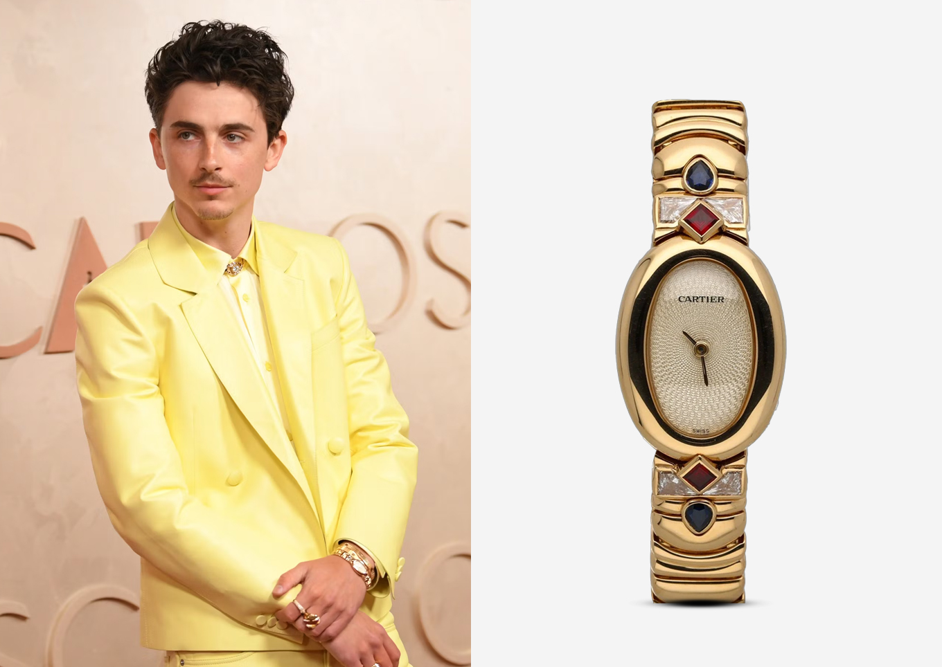 Timothée Chalamet in vintage Cartier