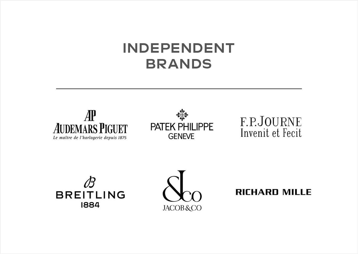 Jacob & Co., Audemars Piguet, Patek Philippe