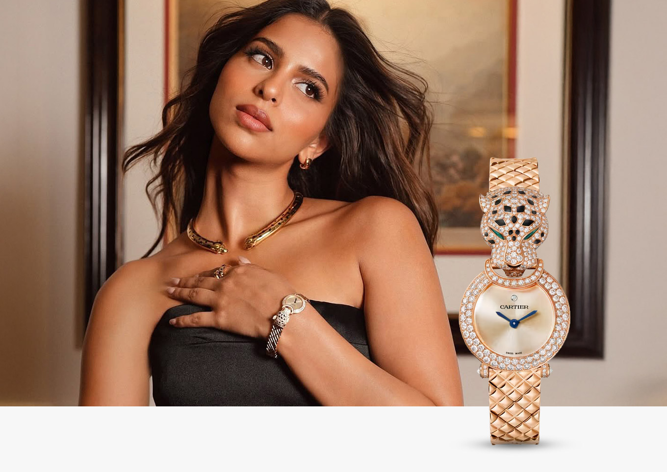 Suhana Khan in Cartier La Panthère de Cartier