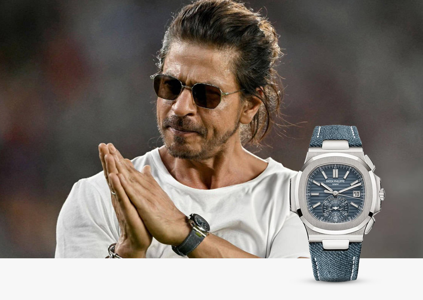Patek Philippe Nautilus 5980 worn by Shah Rukh Khan at KKR celebration
