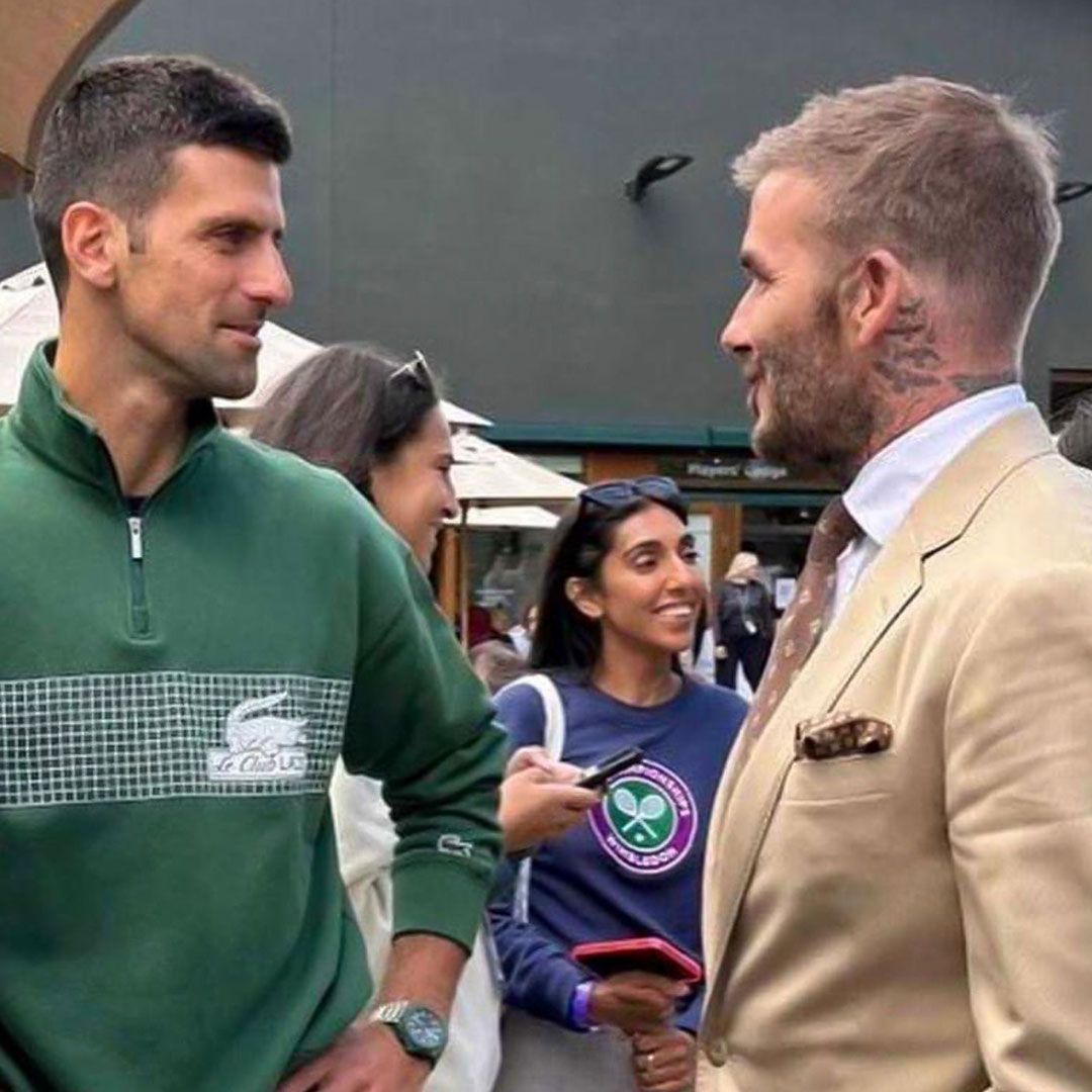 Novak Djokovic wearing Hublot Big Bang at Wimbledon 2023