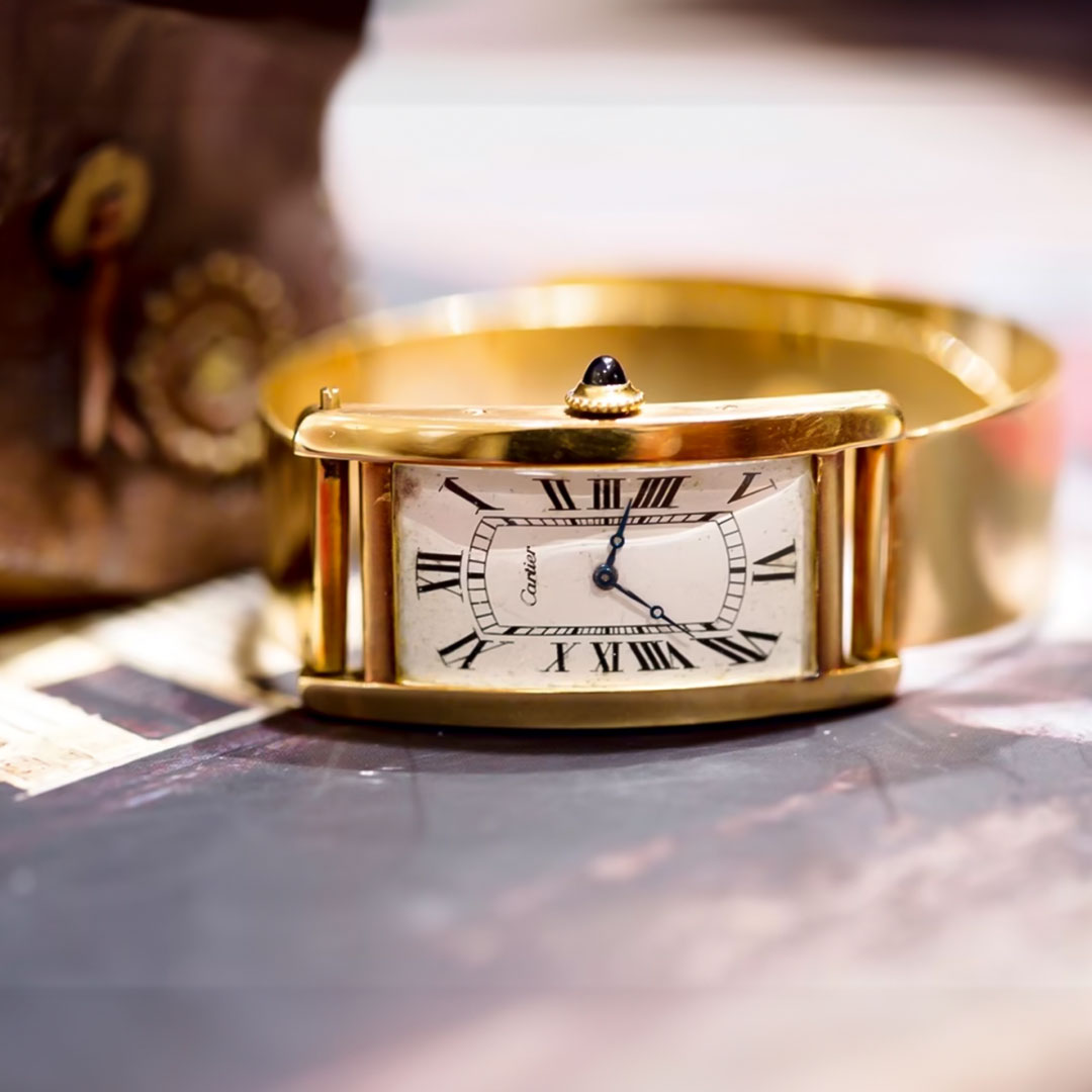 Custom Andy Warhol-cuff Cartier Tank Cintrée