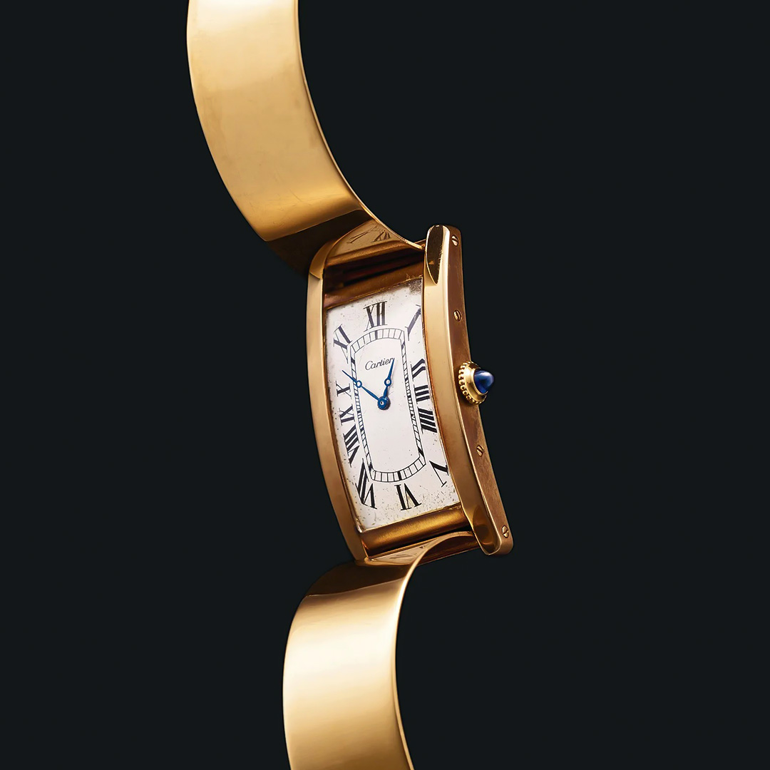 Custom Andy Warhol-cuff Cartier Tank Cintrée