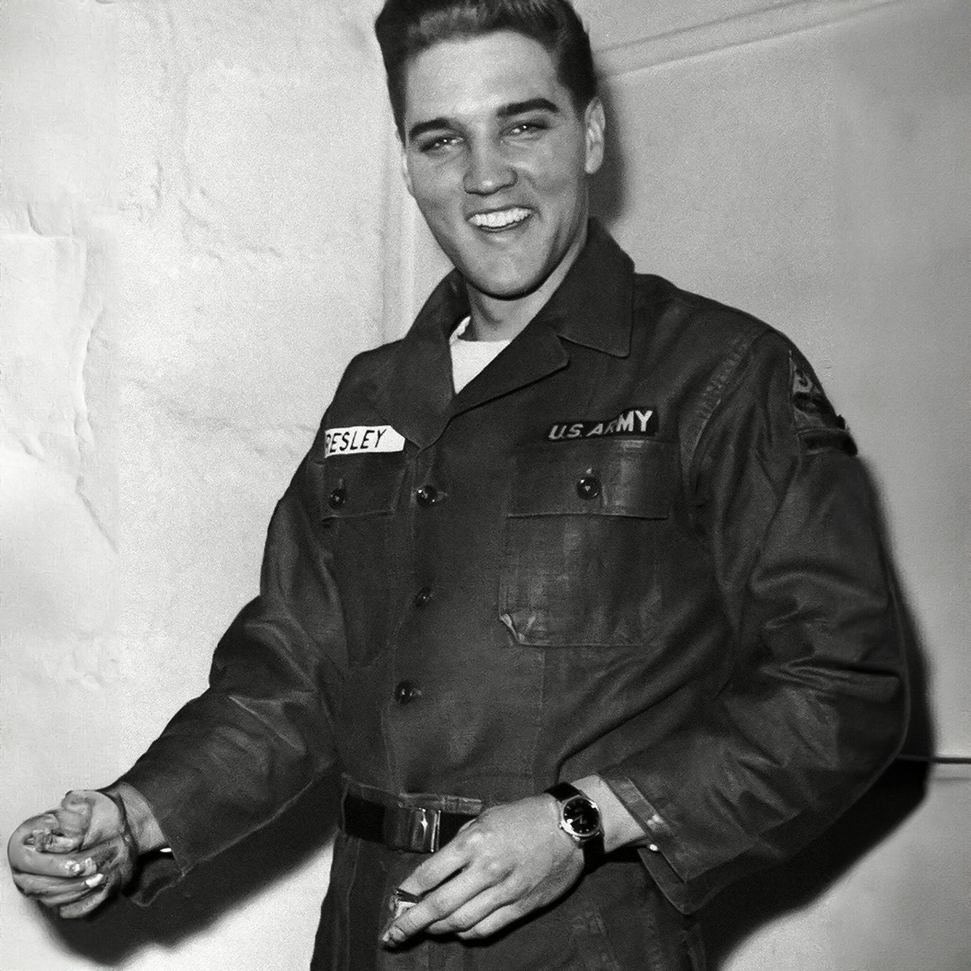 Elvis Presley wearing his Omega Constellation Calendar