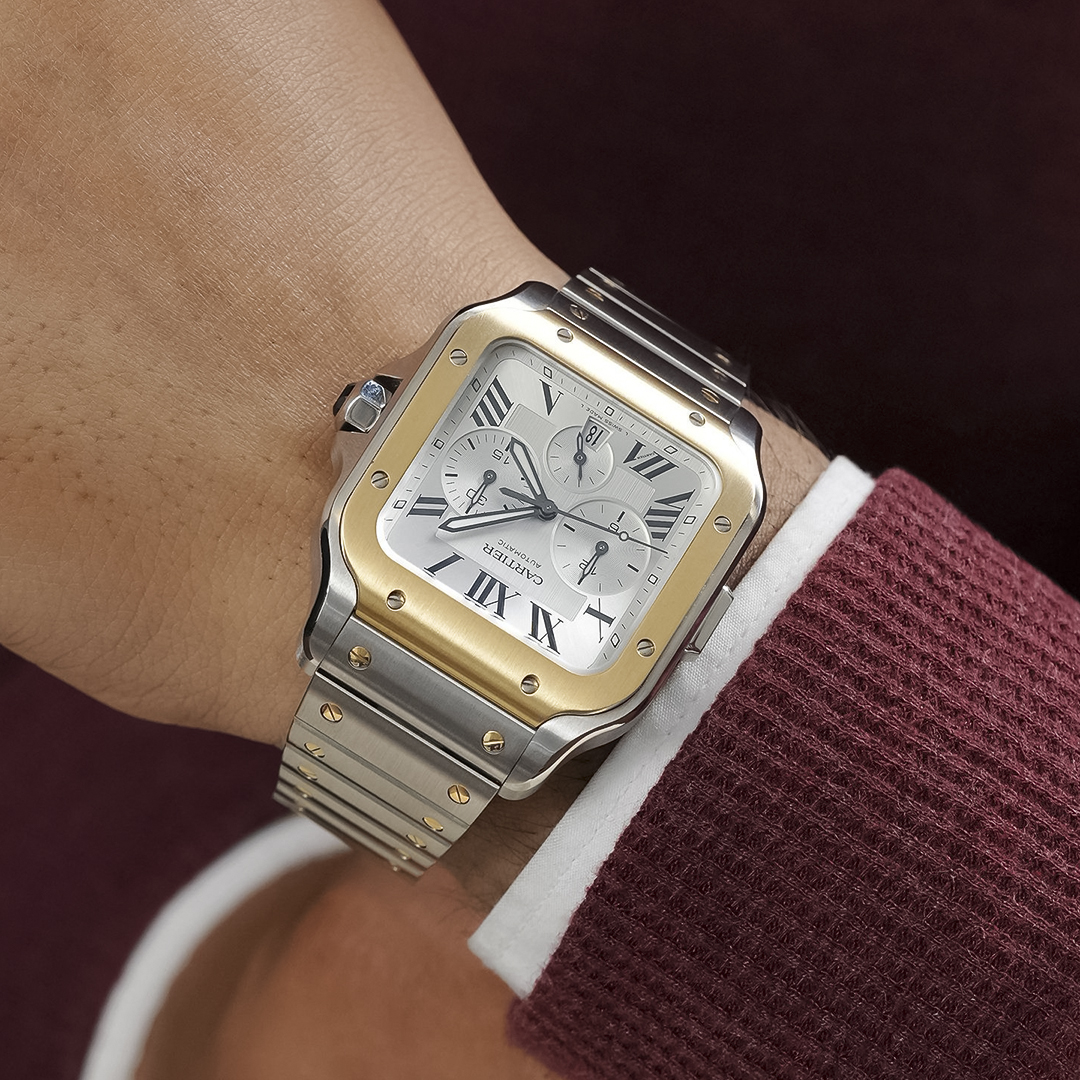 Santos de Cartier with bracelet