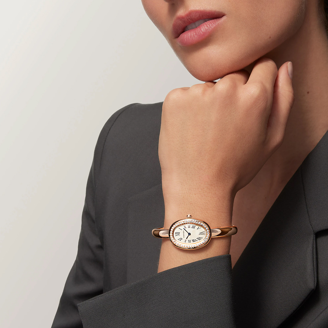 Cartier Baignoire with diamond bezel